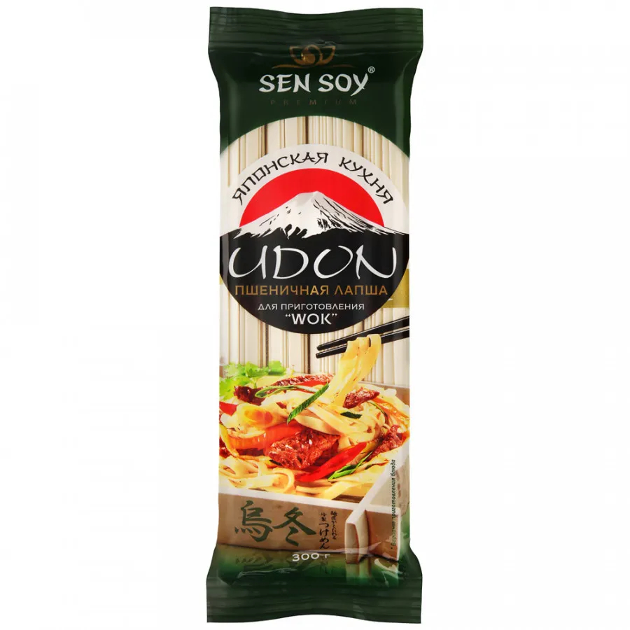 Лапша пшеничная Sen Soy Udon, 300 г лапша пшеничная удон metro chef 500 гр