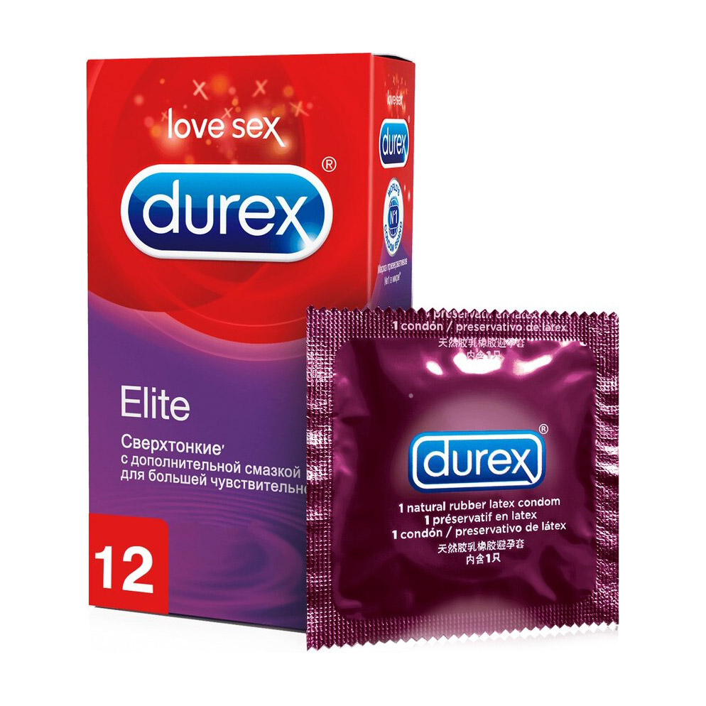 Презервативы Durex Elite сверхтонкие 12 шт durex elite презервативы сверхтонкие 12 шт