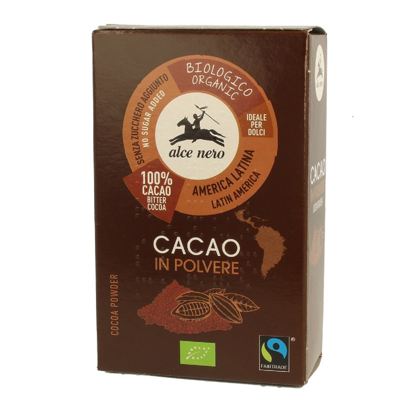 Какао-порошок Alce Nero ORGANIC 75 г шоколад f vatel organic dark chocolate sea salt органический какао 55% 100 г