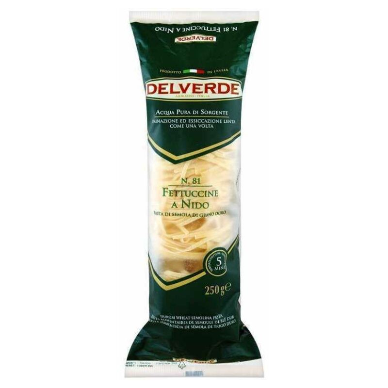 Макаронные изделия Delverde Fettuccine a Nido №81 250 г макаронные изделия de cecco фарфалле 93 500г