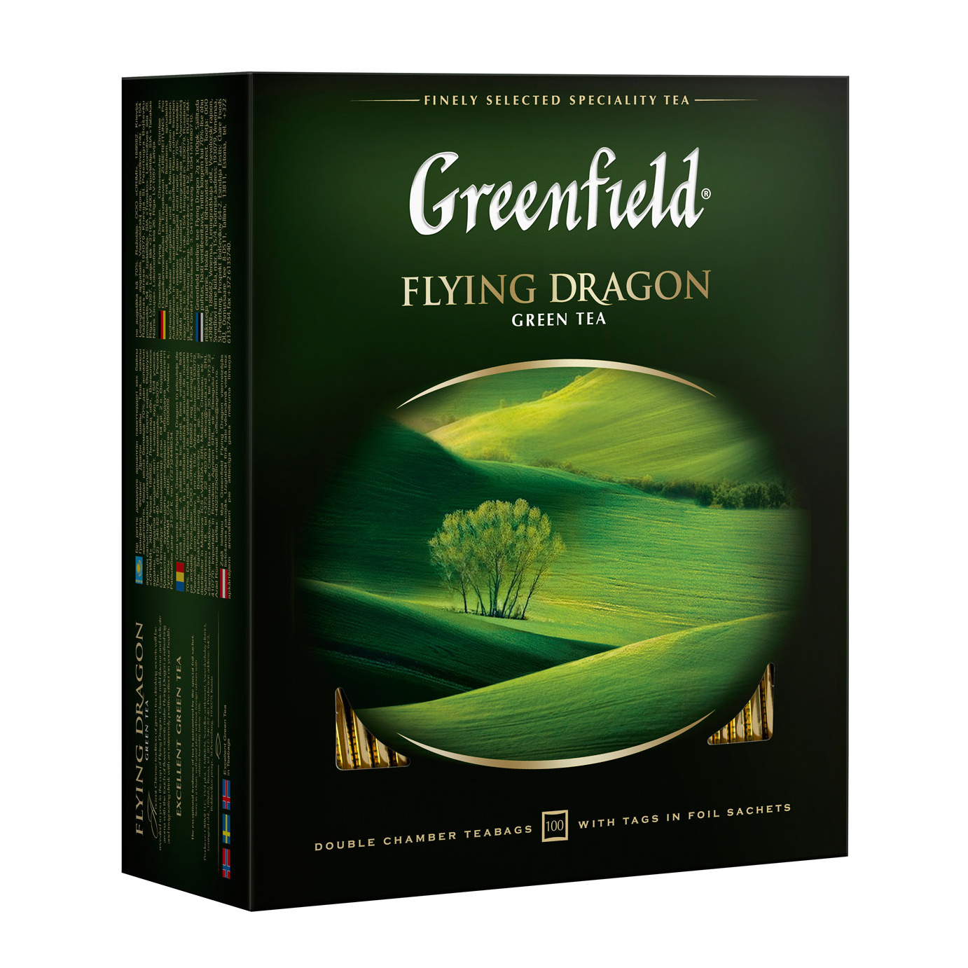 чай greenfield 20 пир 1 8 г милки оолонг зеленый Чай зеленый Greenfield Флаинг Драгон 100х2 г
