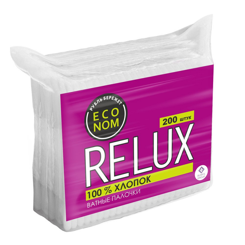 Палочки ватные Relux пакет 200 шт relux палочки ватные в цилиндре 100