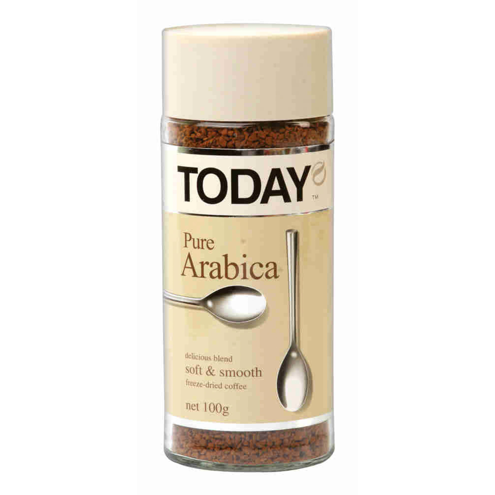 Кофе растворимый Today Pure Arabica 95 г кофе растворимый 3 в 1 петровская слобода пломбир 18 г 25 пакетиков