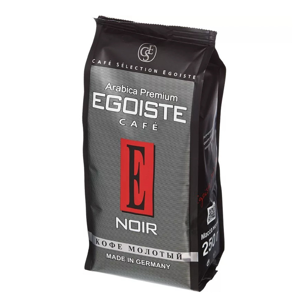 Кофе молотый Egoiste Noir 250 г кофе brai gran 100% арабика свежеобжаренный молотый в фильтр пакете 8 шт по 8 гр