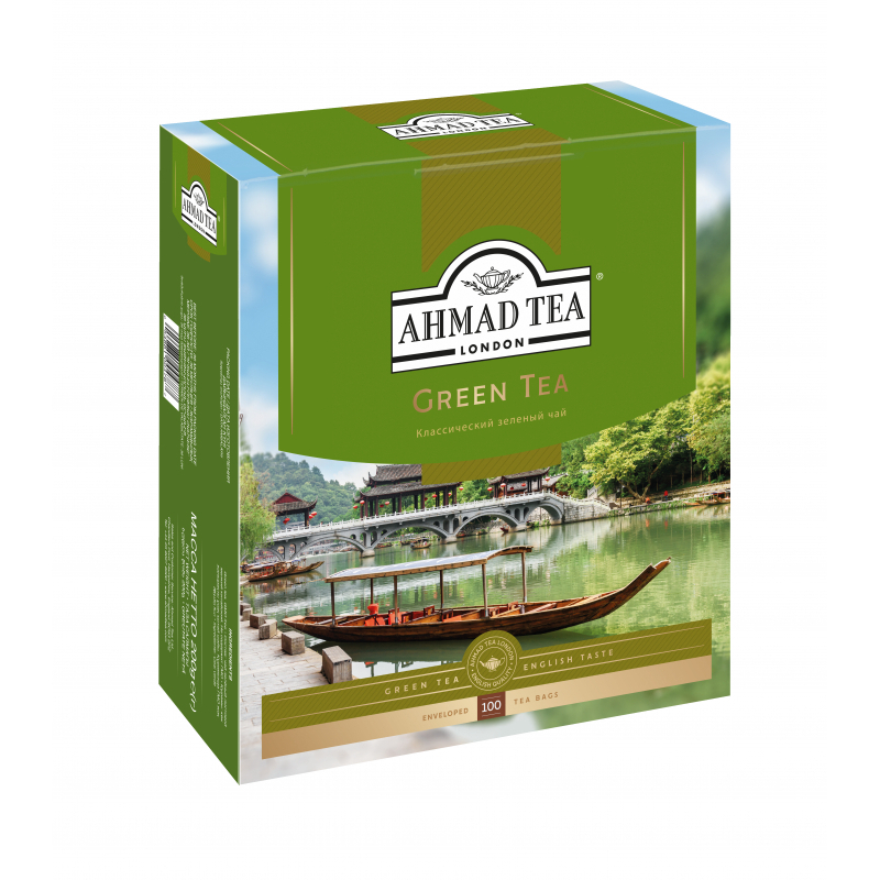 Чай зеленый Ahmad Tea 100x2 г чай черный ahmad tea лондонский полдник 100x2 г