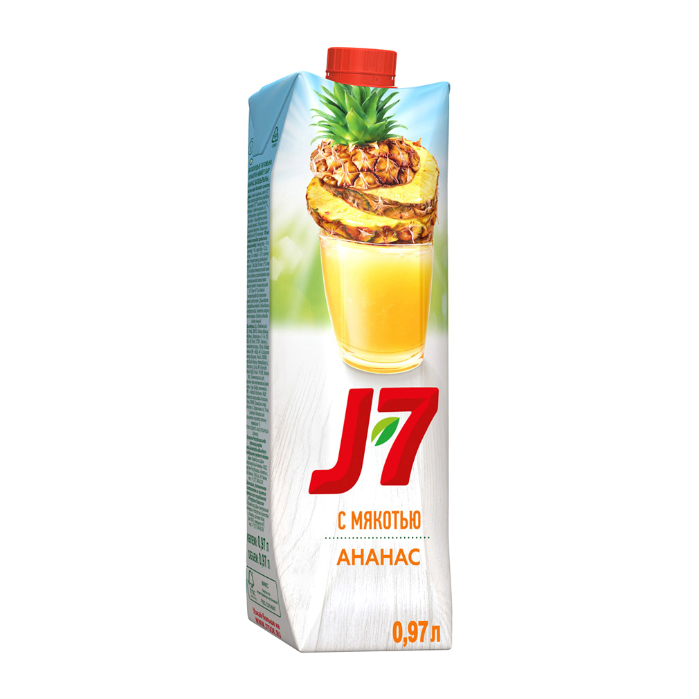 Нектар J7 Ананас с мякотью 0,97 л нектар добрый ананас 1 литр