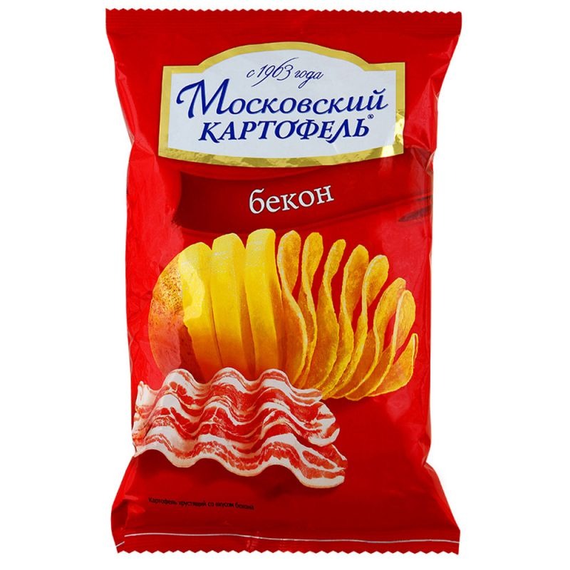 Чипсы Московский картофель бекон, 130 г удобрение кокосовые чипсы не прессованные 1 л