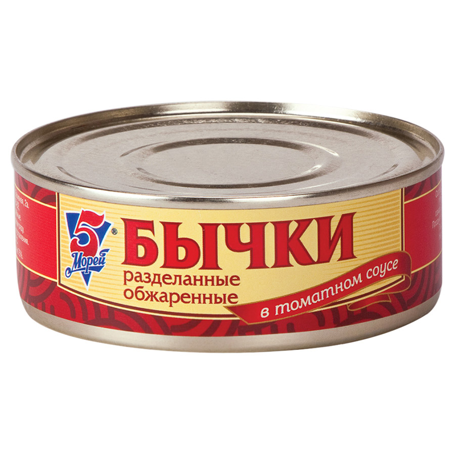 Бычки 5 Морей в томатном соусе 240 г