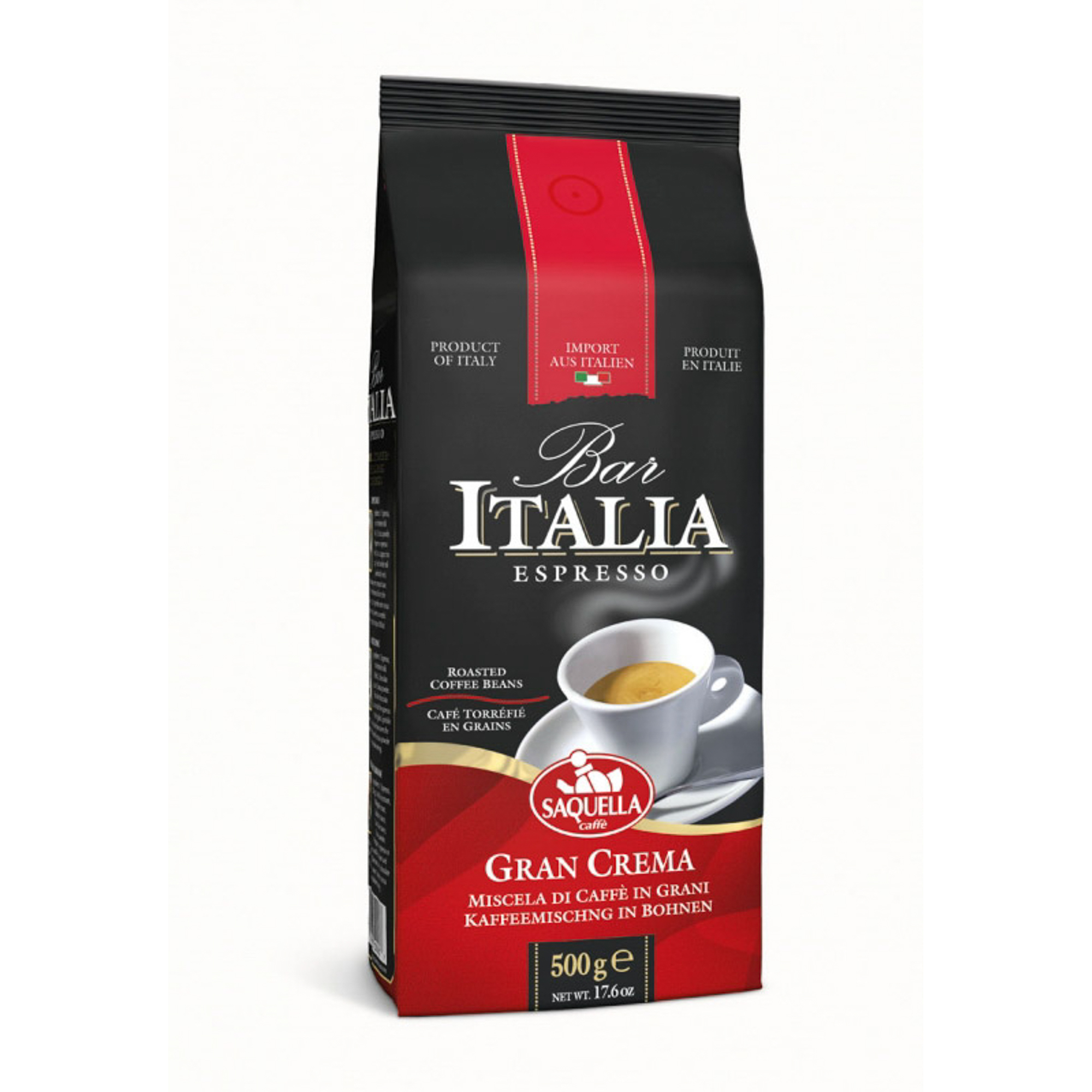 Кофе в зернах Saquella Bar Italia Gran Crema 500 г кофе brai gran рафаэло зерно в у 200 гр