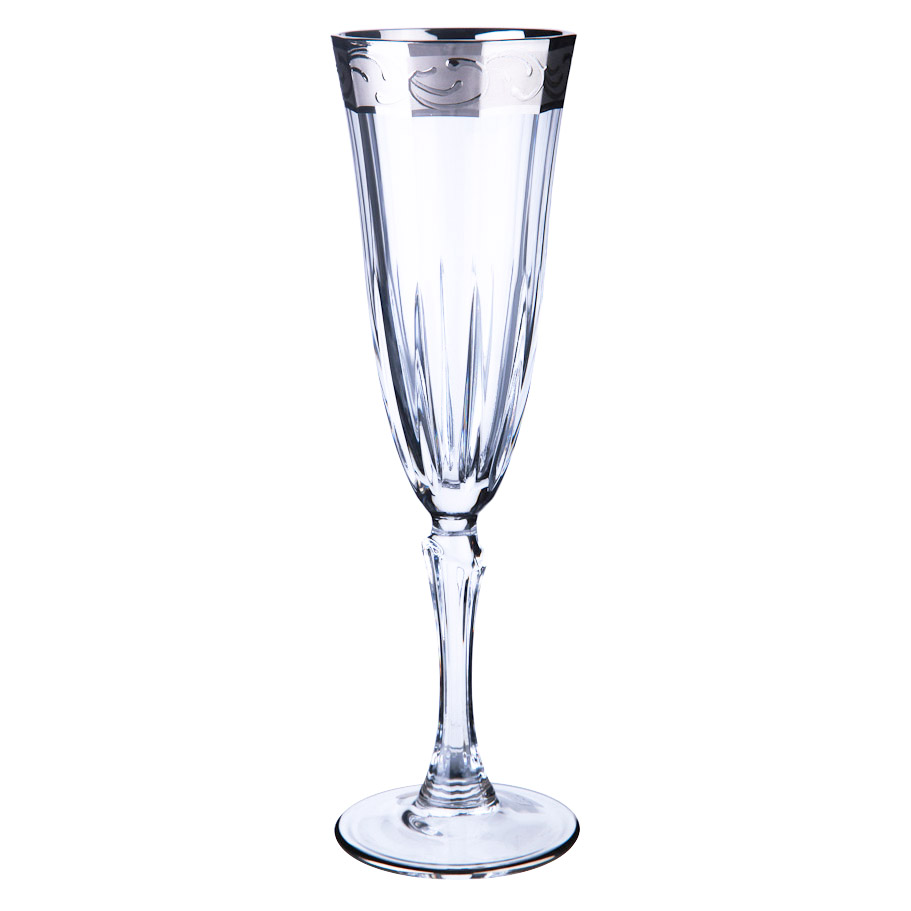 Бокалы для шампанского Precious Recital 6 шт платина бокалы для шампанского 120 мл 6 шт rcr cristalleria italiana spa лаурус без декора 117032