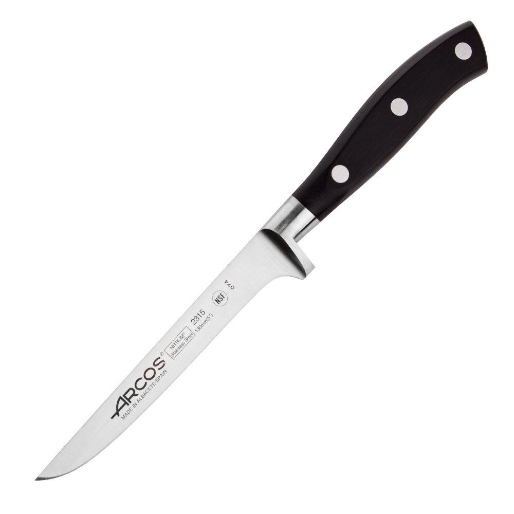 Нож мясной Arcos обвалочный 13 см, цвет черный - фото 1