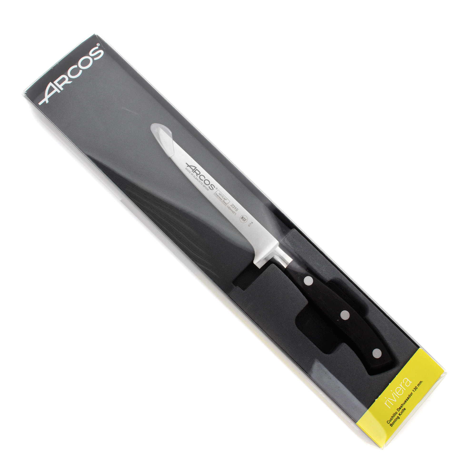 Нож мясной Arcos обвалочный 13 см, цвет черный - фото 4