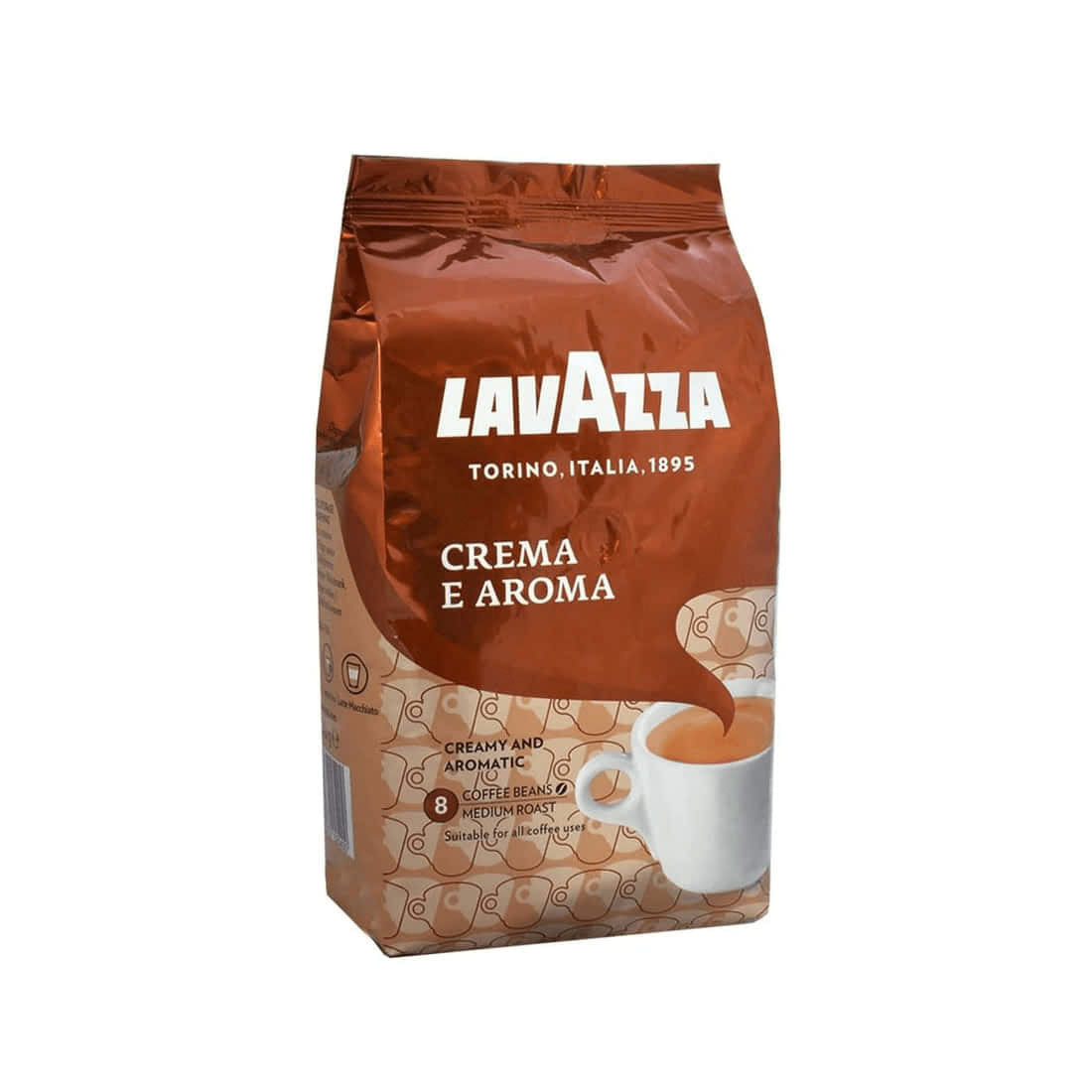 Кофе в зернах Lavazza Crema e Aroma 1 кг ложка для кофе доляна aroma с зажимом серебряный