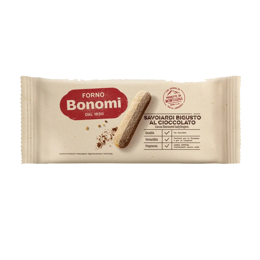 фото Печенье forno bonomi савоярди двухцветное ваниль и какао 200 г