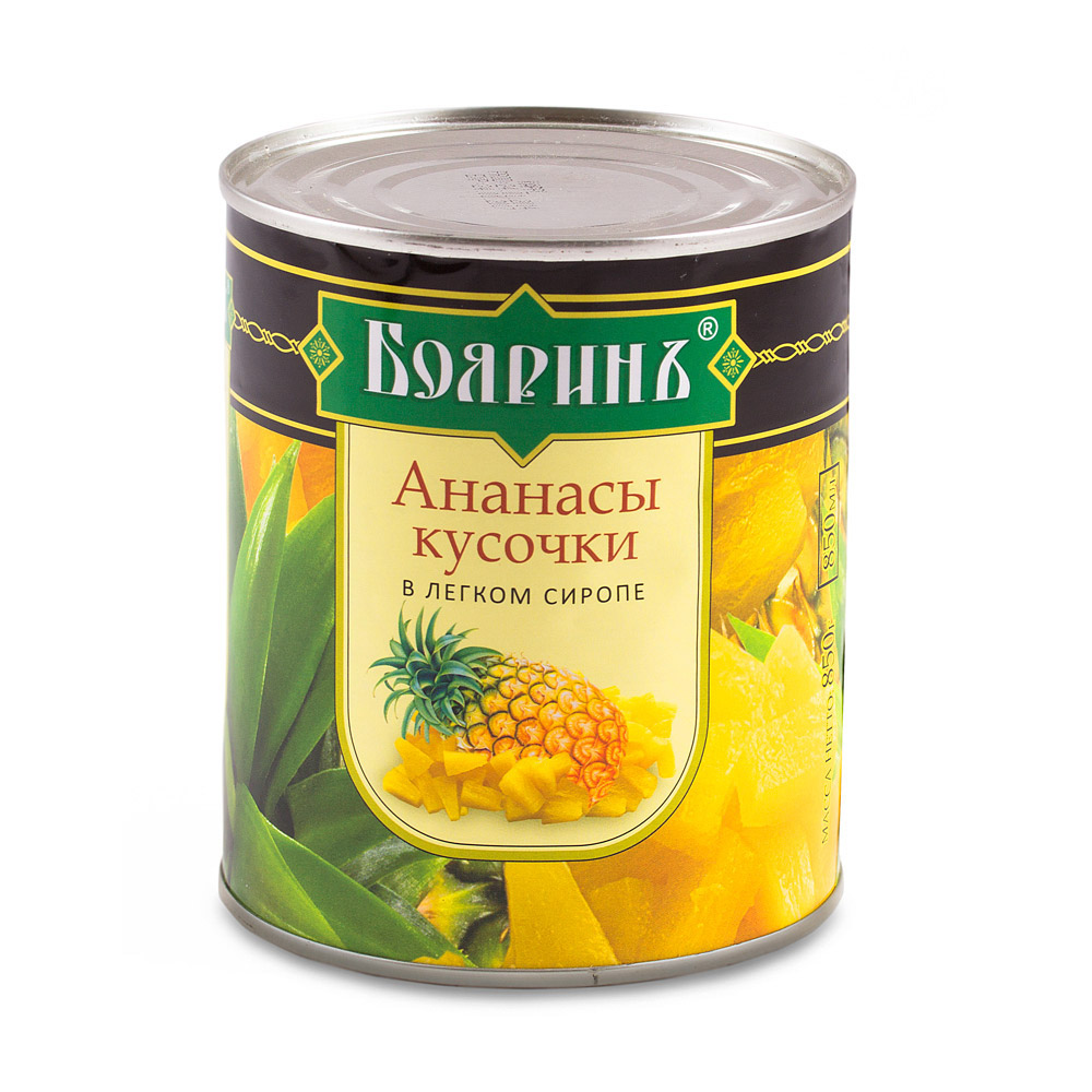 Ананасы Бояринъ кусочки в легком сиропе 580 мл ананасы кусочки каждый день в сиропе 580 мл
