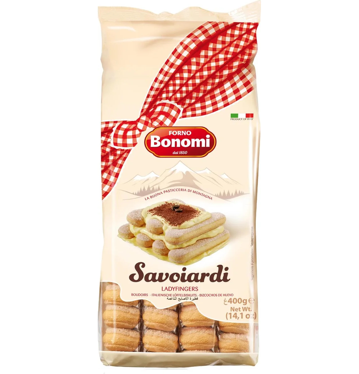 Печенье Forno Bonomi Савоярди, 400 г печенье сахарное для тирамису савоярди bonomi 200г