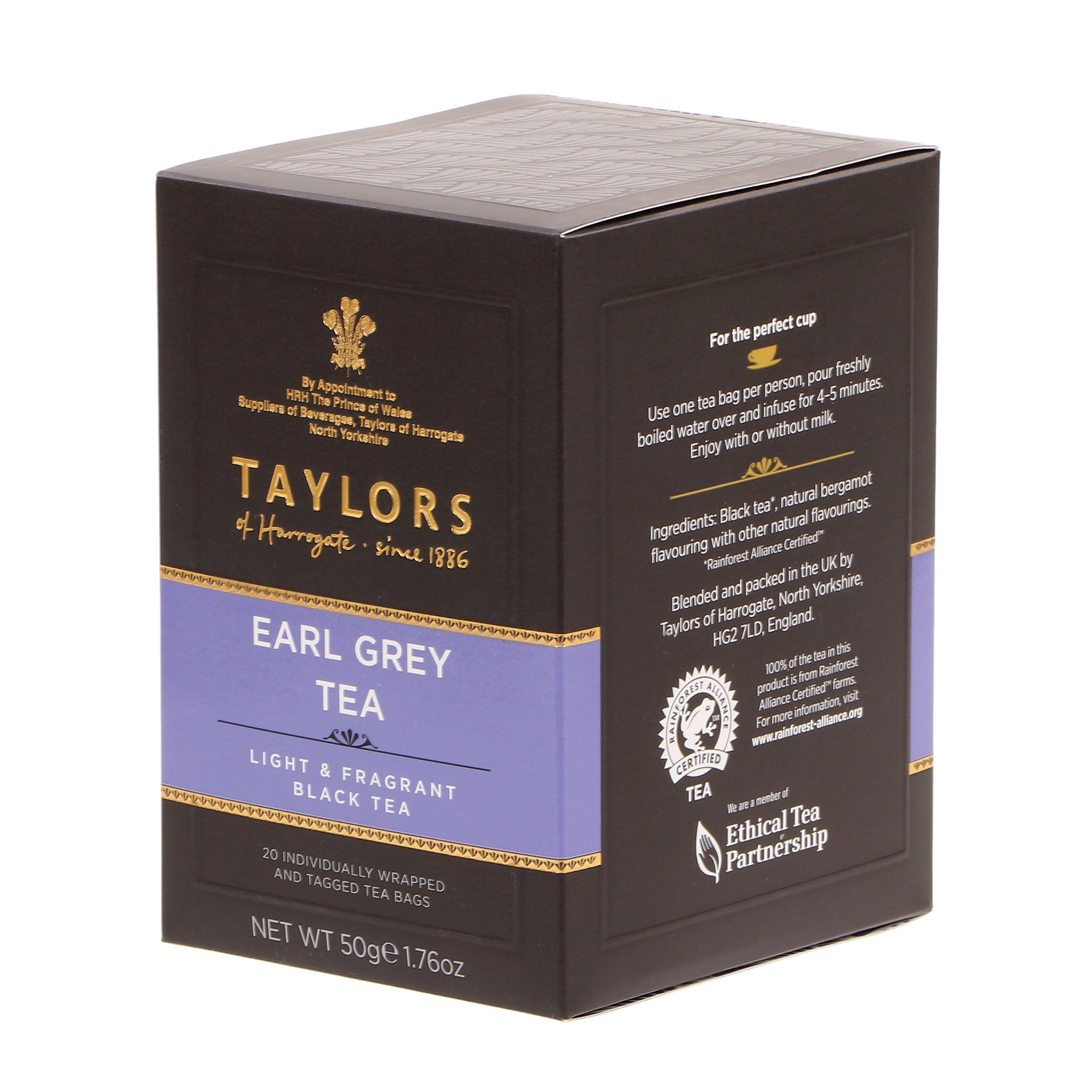 Чай черный Taylors Эрл Грей 20х2,5 г