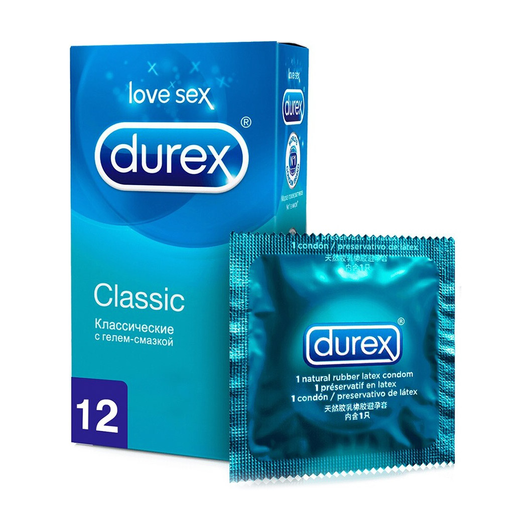 Презервативы Durex Classic 12 шт презервативы durex classic 2 тонкие 12 шт