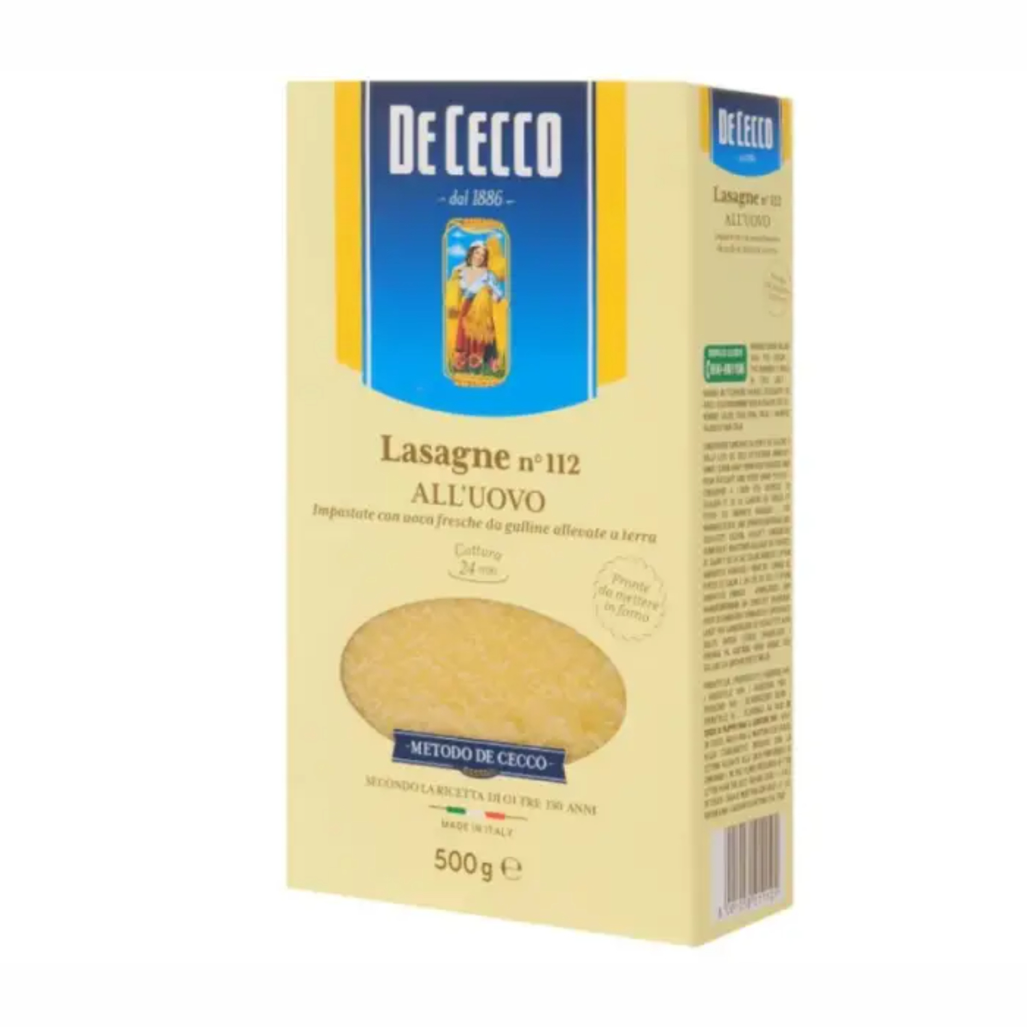 Макаронные изделия De Cecco Лазанья № 112, 500 г