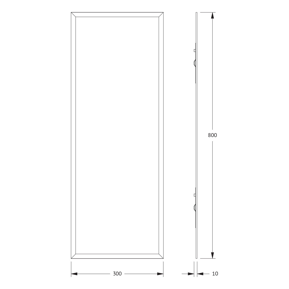 Зеркало Evoform с фацетом 15 mm 30х80 см Вид№5