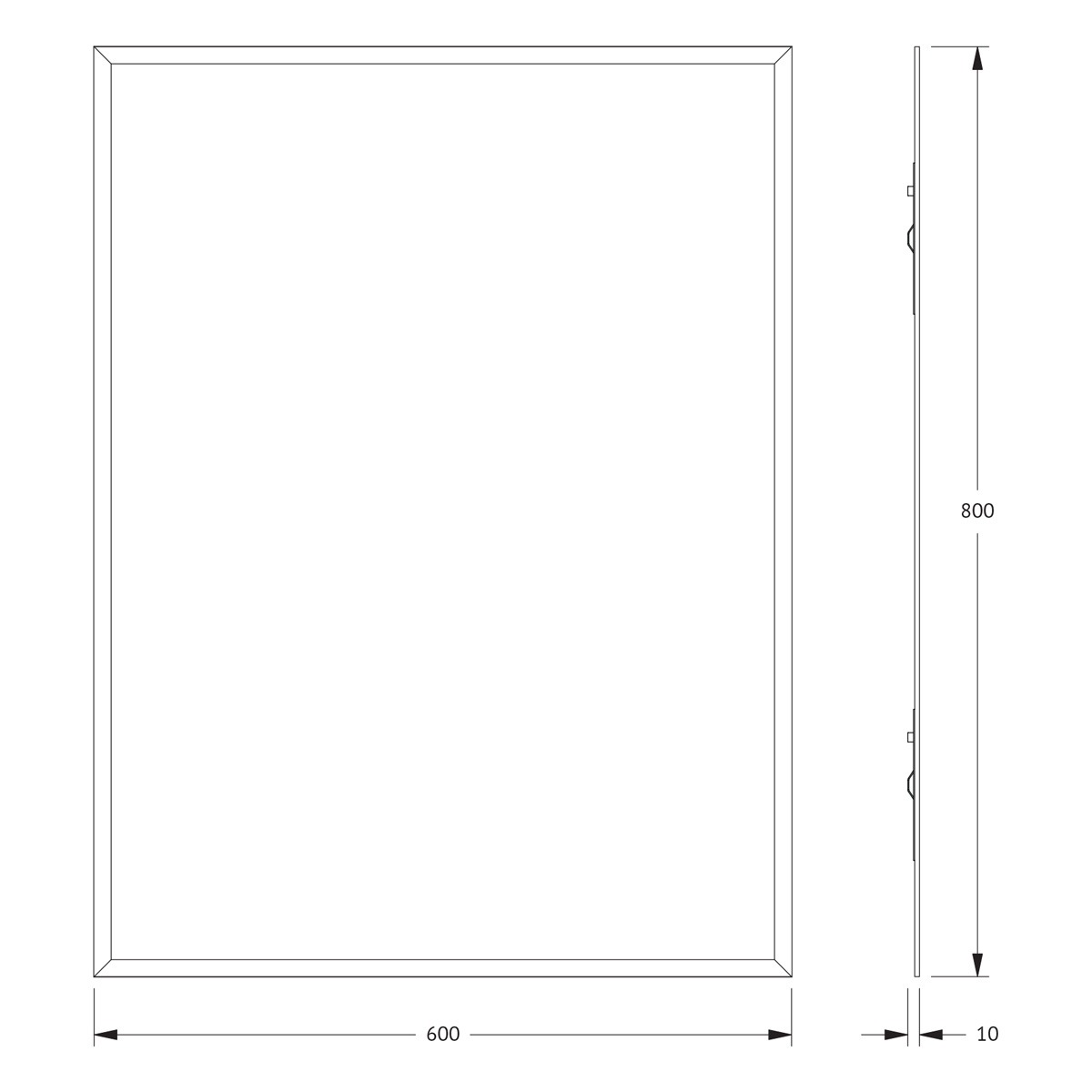 Зеркало Evoform с фацетом 15 mm 60х80 см Вид№5