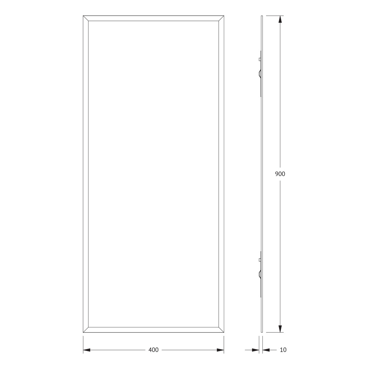 Зеркало Evoform с фацетом 15 mm 40х90 см Вид№5