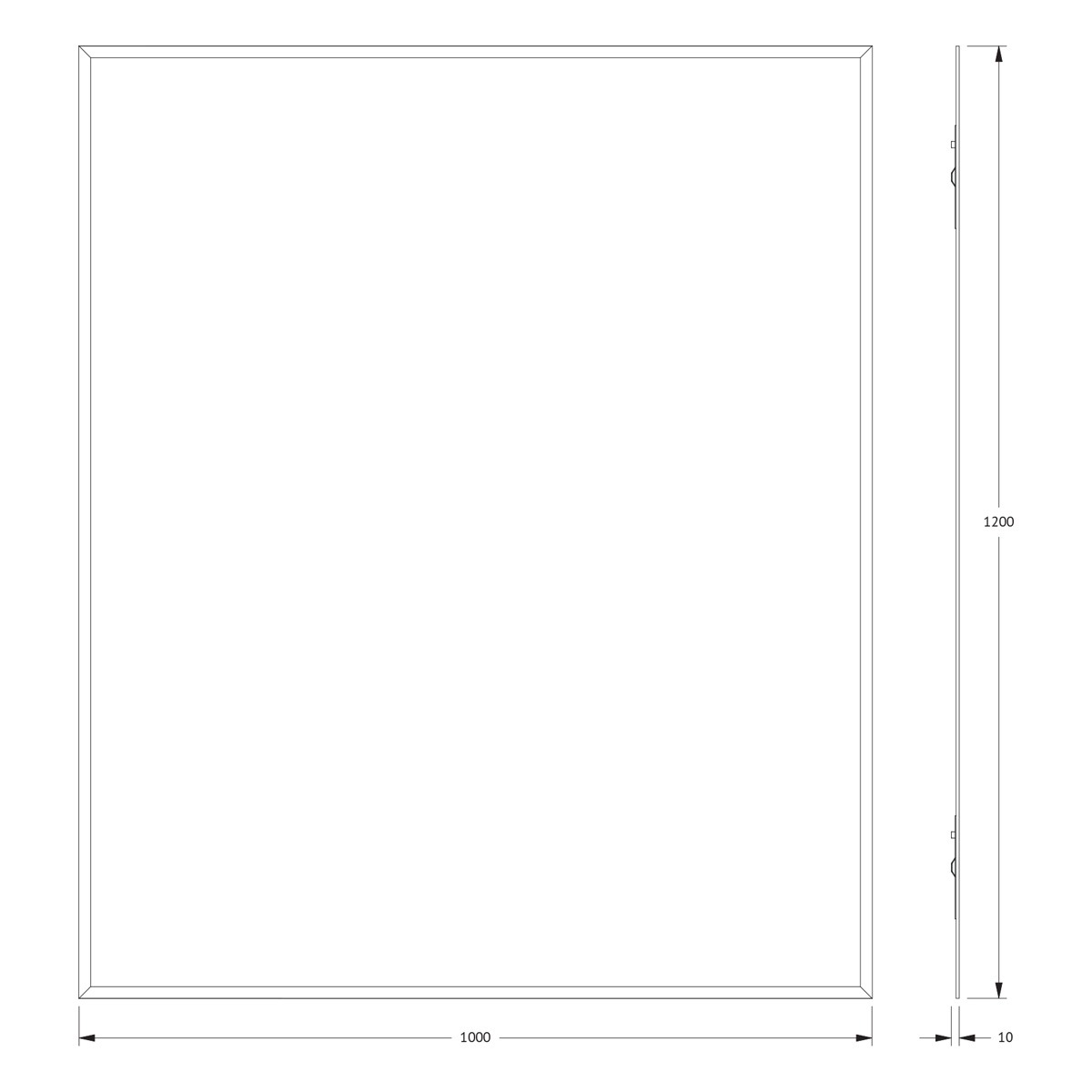 Зеркало Evoform с фацетом 15 mm 100х120 см Вид№5