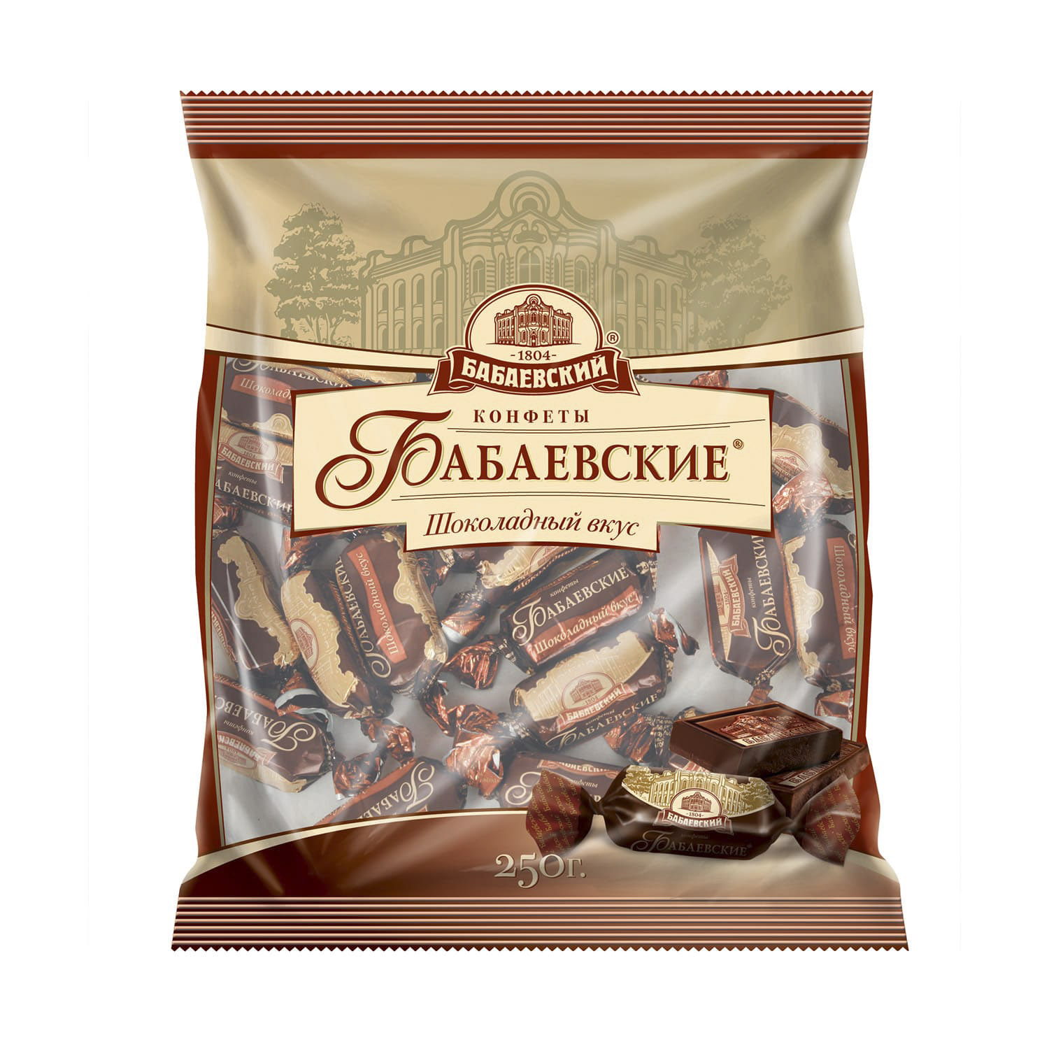 Конфеты Бабаевские шоколадный вкус 250 г конфеты lindt lindor белый корнет 200 гр