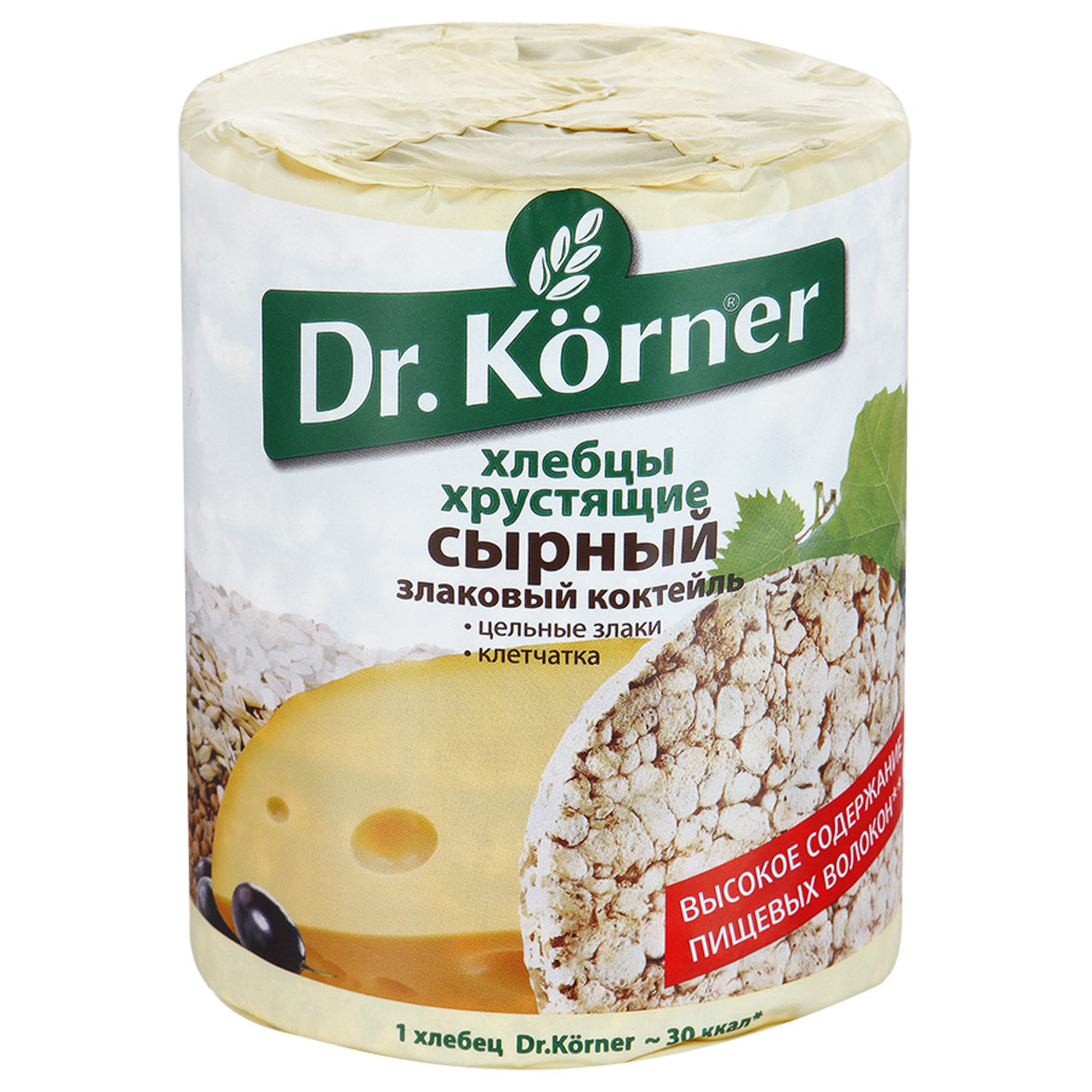 Хлебцы хрустящие Dr. Korner Злаковый коктейль сырный 100 г нескучные завтраки