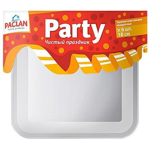 Тарелка Paclan пластиковая квадратная 180 мм 6 шт/уп тарелка paclan пластиковая квадратная 180 мм 6 шт уп