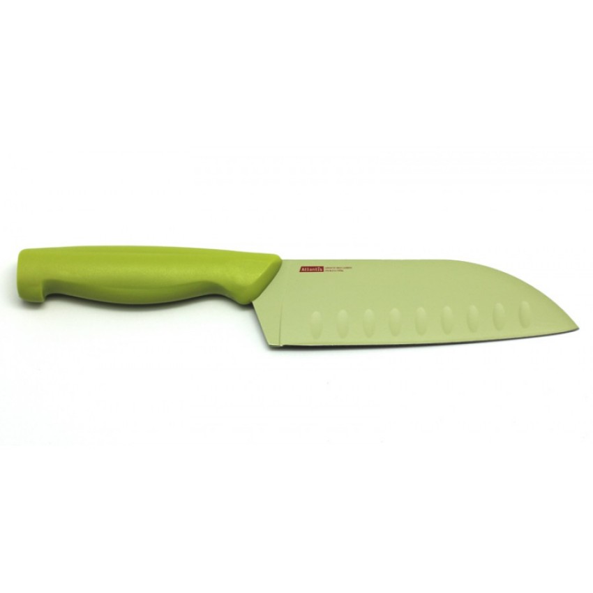 цена Нож кухонный Atlantis Microban 5T-G 13 см зеленый