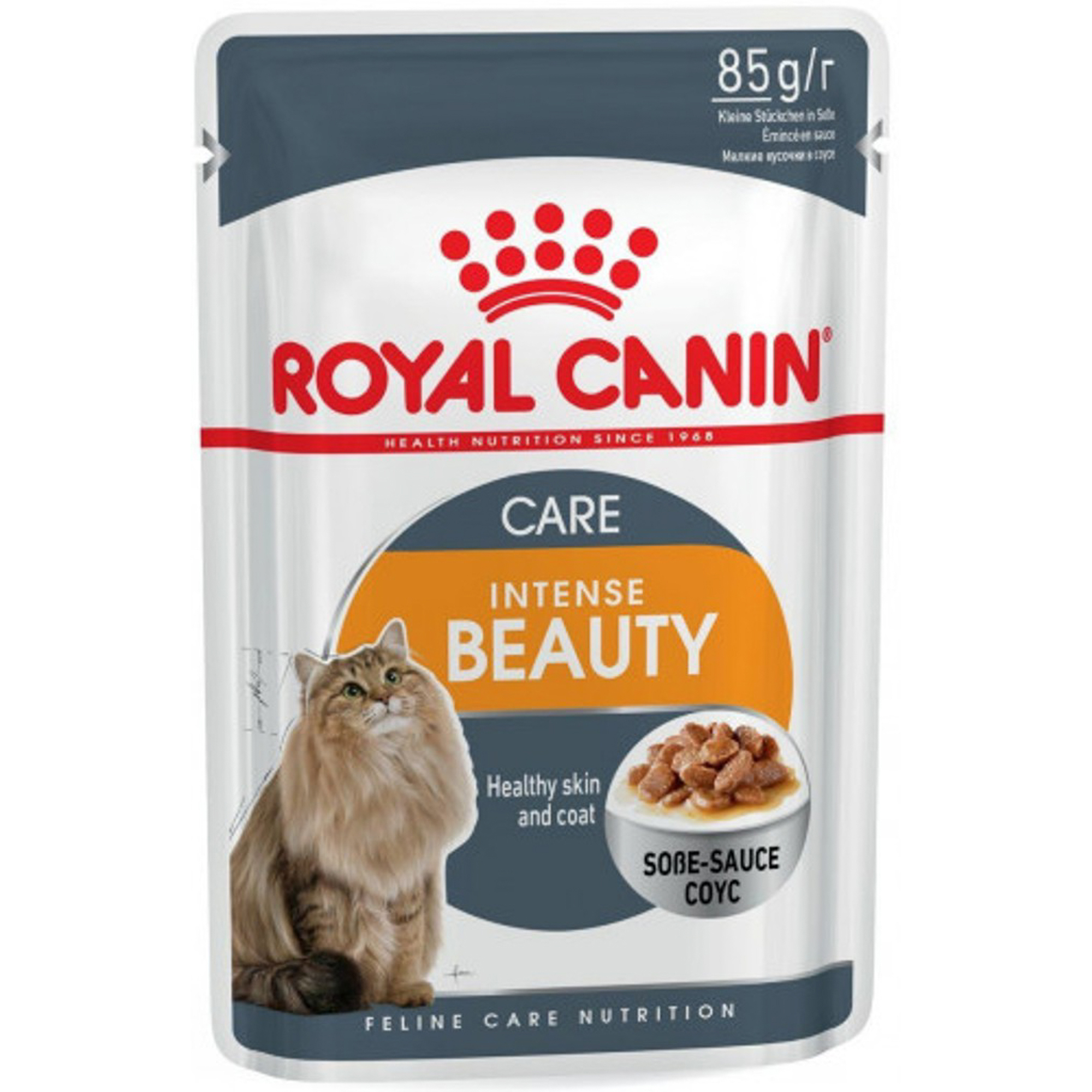 Корм для кошек ROYAL CANIN Intense Beauty мясо и рыба 85г, размер 1,5x9x14 см 485001 - фото 1
