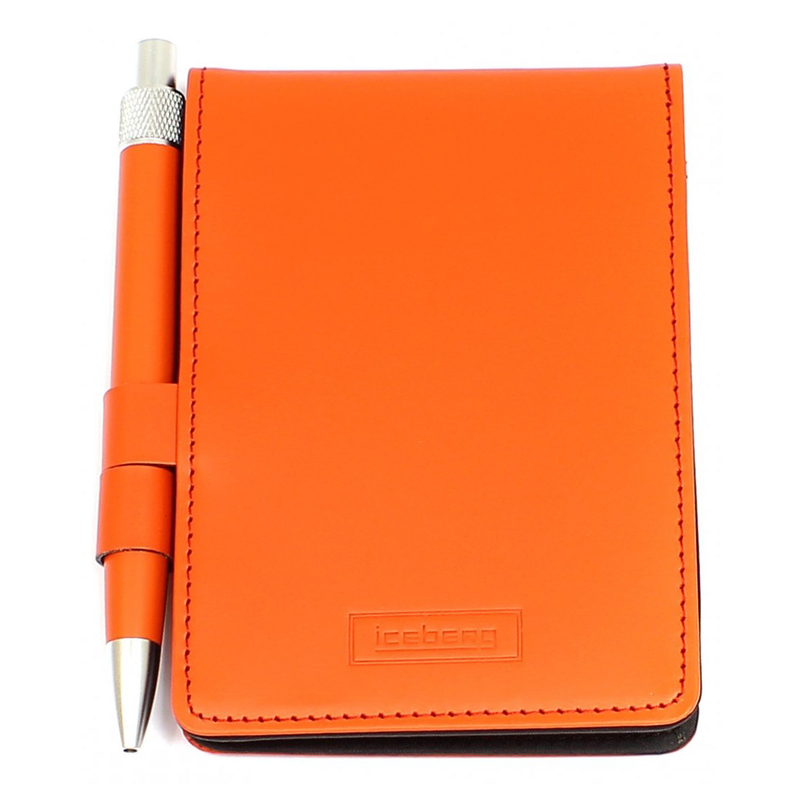 Блокнот для записей ICEBERG с ручкой оранжевый обложка для документов piquadro modus special pp1660mosr n черный натур кожа