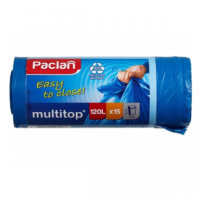 Мешки для мусора Paclan Multitop 60 л 20 шт мешки мусорные просто чисто особопрочные 4096