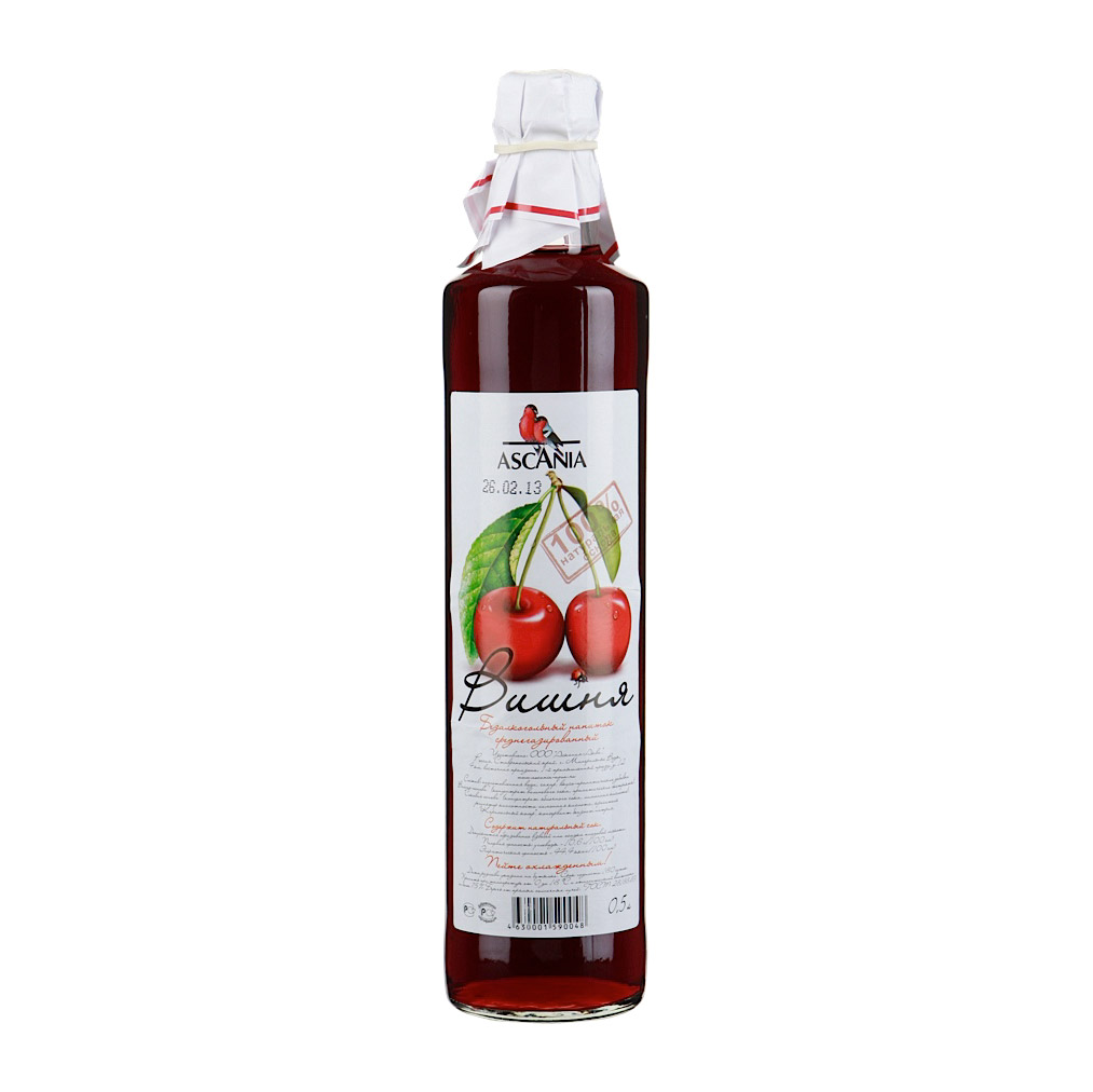 Напиток газированный ASCANIA Вишня 0,5 л сокосодержащий напиток rich dolce яблоки вишня грейпфрут с ароматом черешни 0 33 литра газ ж б 12 шт в уп