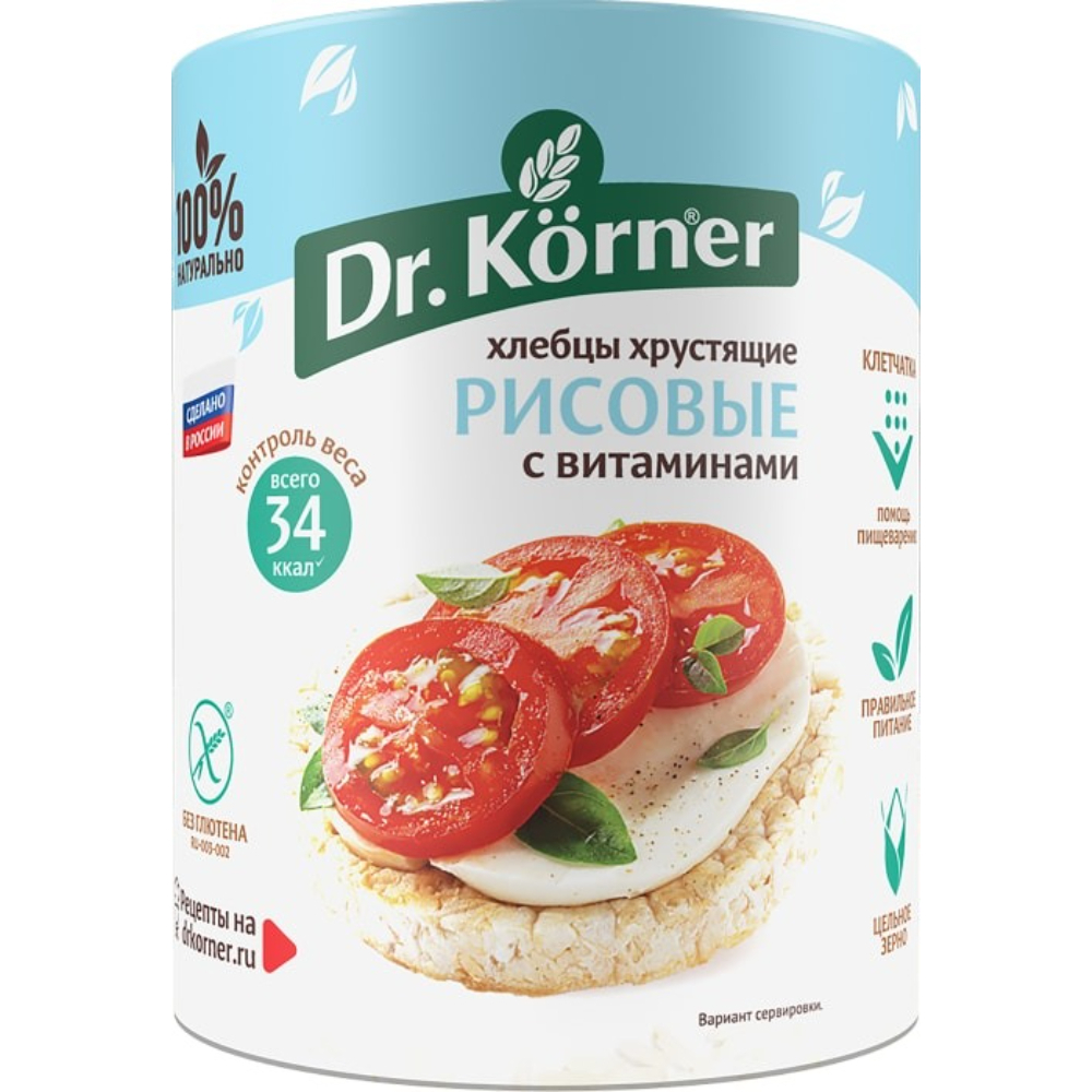 

Хлебцы Dr.Korner рисовые с витаминами 100 г