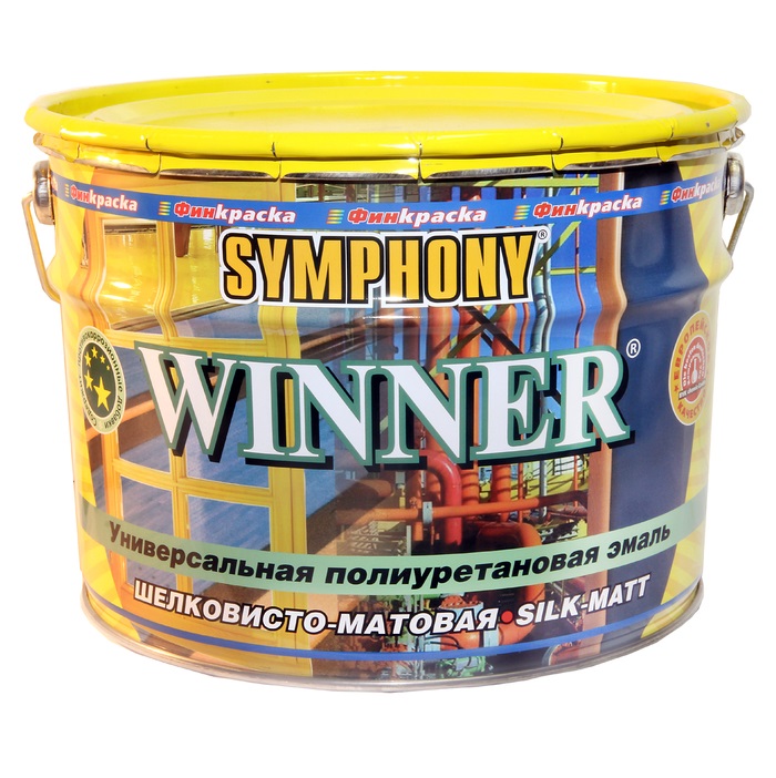 Краска шелковисто-матовая Symphony Winner база А 0.9л краска симфония виннер с гл 9л