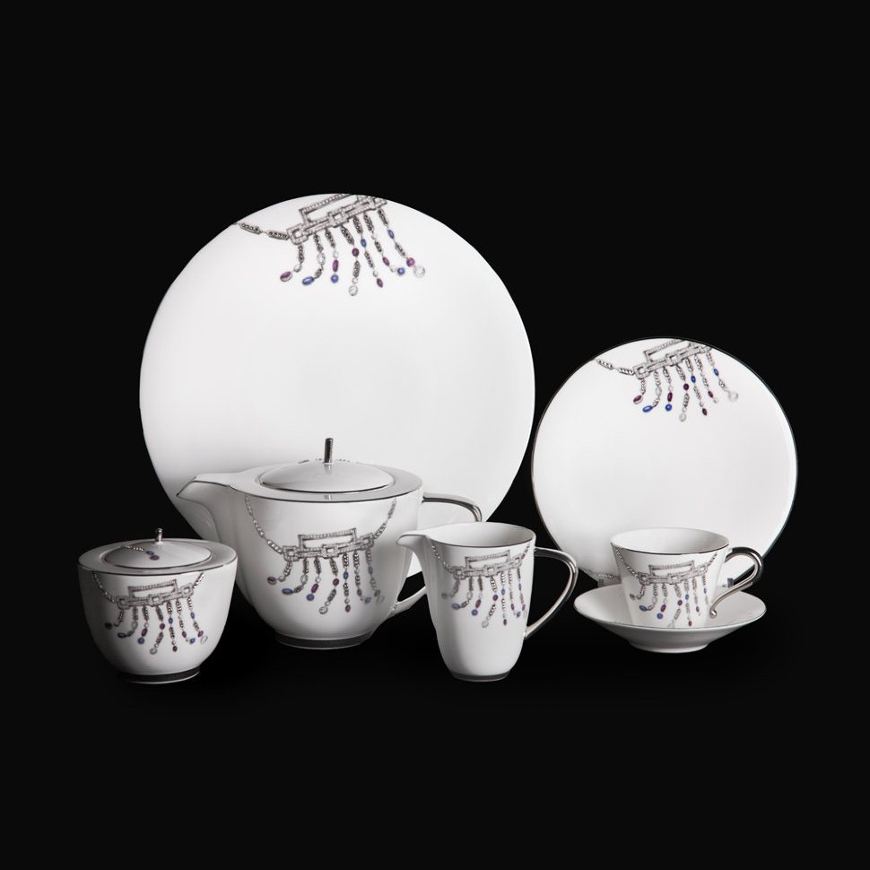Чайный сервиз Hankook/Prouna Тифани с кристаллами Swarovski 22 предмета стол письменный тифани стл 305 06 дуб небраска белый