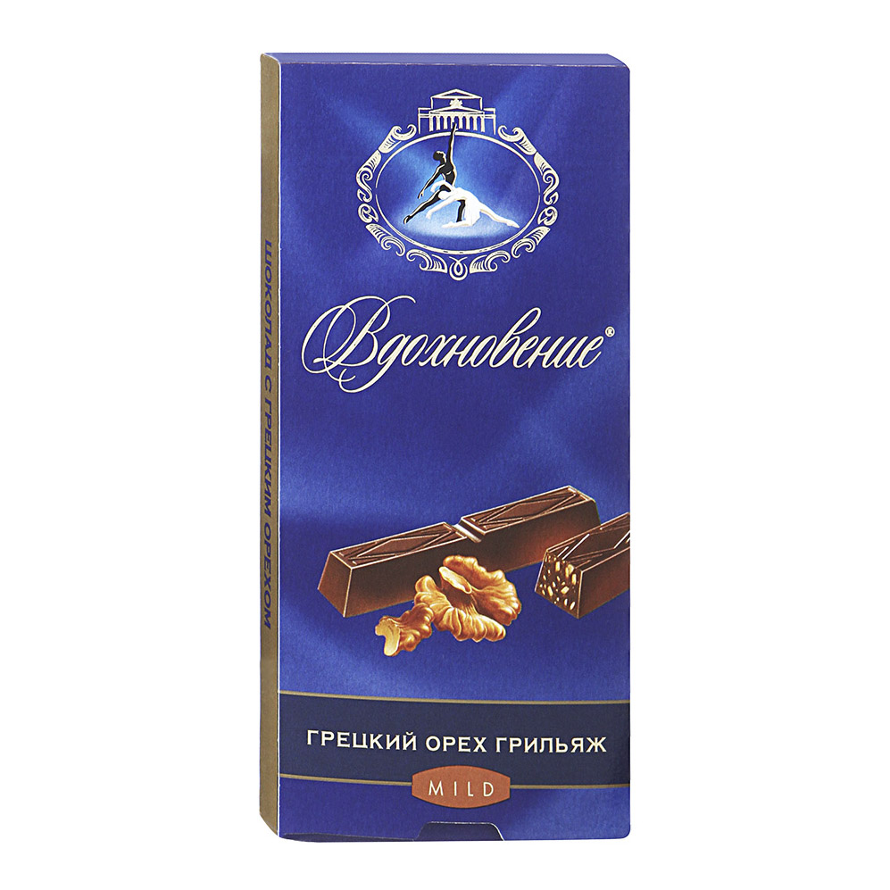 Шоколад Вдохновение Грецкий орех Грильяж 100 г шоколад вдохновение creamy liqueur сливочный ликер 100 г