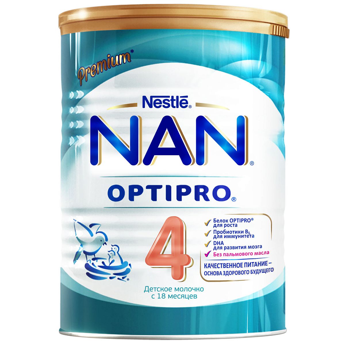 Детское молочко NAN 4 Optipro c 18 месяцев 400 г оливковое масло детское fleur alpine extra virgin с 6 месяцев 30 сашетов по 10 мл