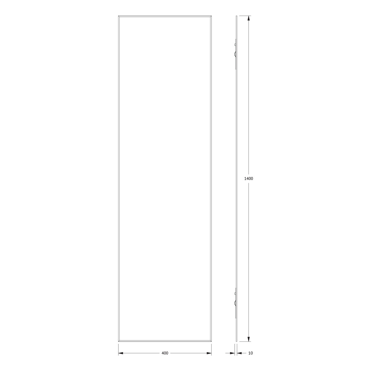 Зеркало Evoform с фацетом 5 mm 40х140 см Вид№5