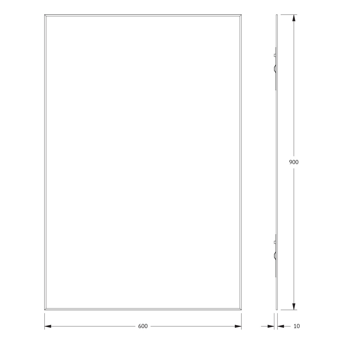 Зеркало с фацетом 5 мм 60х90 см Evoform - фото 5