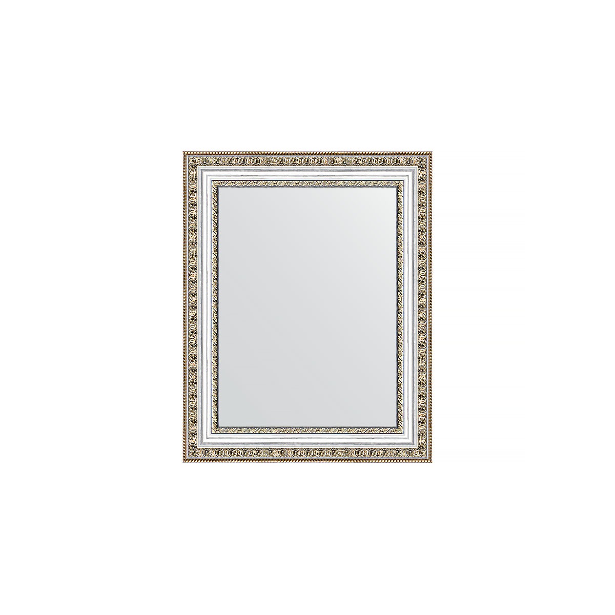 Зеркало в багетной раме Evoform золотые бусы на серебре 60 мм 41х51 см