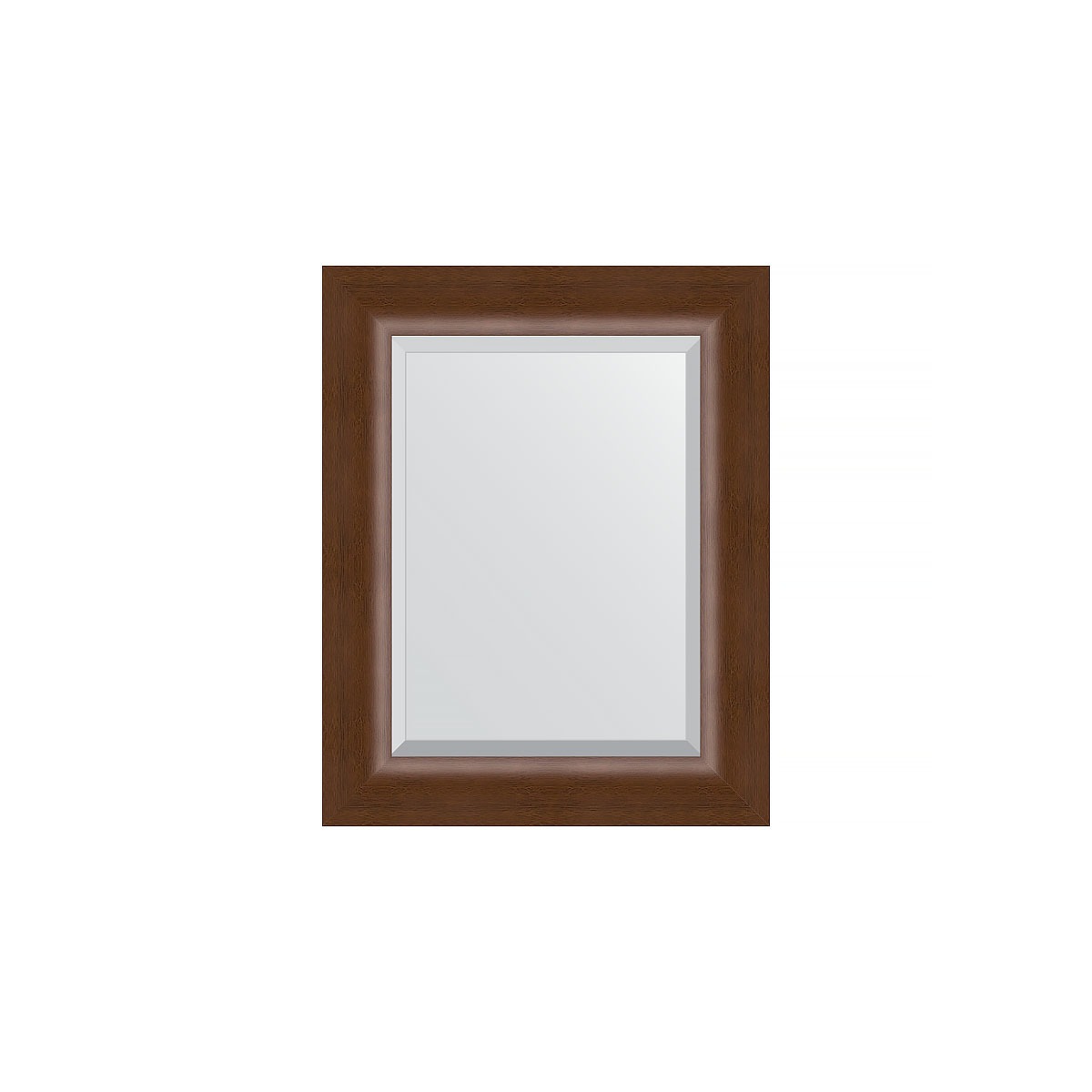 Зеркало с фацетом в багетной раме Evoform орех 65 мм 42х52 см зеркало evoform в багетной раме 56х146см bx 1076 bx 1076