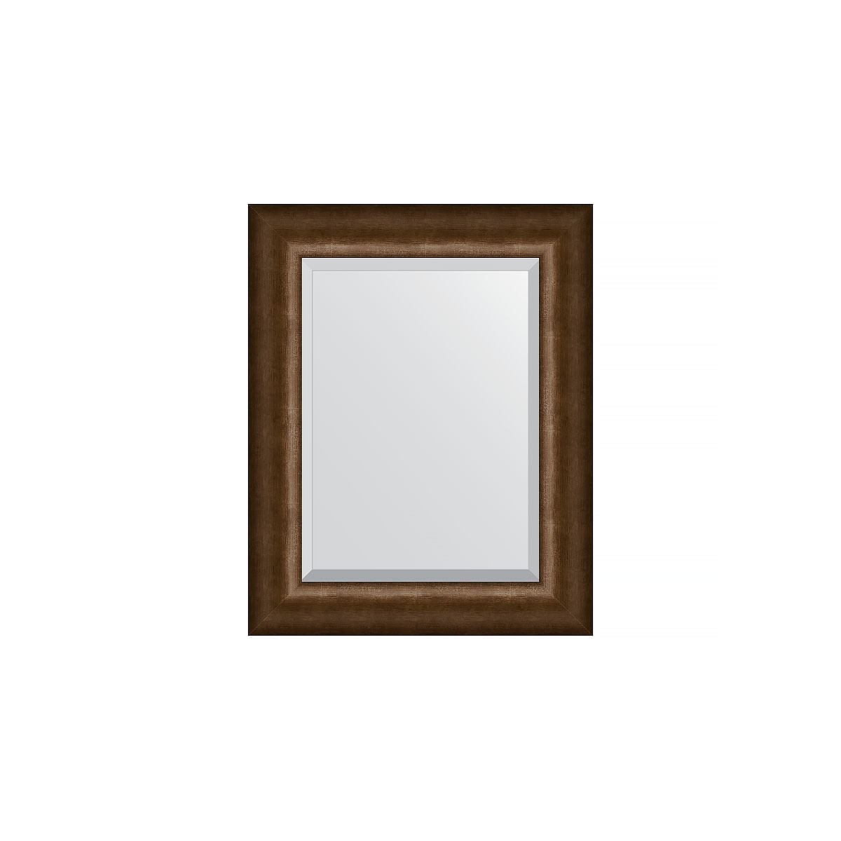 Зеркало с фацетом в багетной раме Evoform состаренная бронза 66 мм 42х52 см зеркало с фацетом в багетной раме evoform состаренная бронза 66 мм 62х92 см