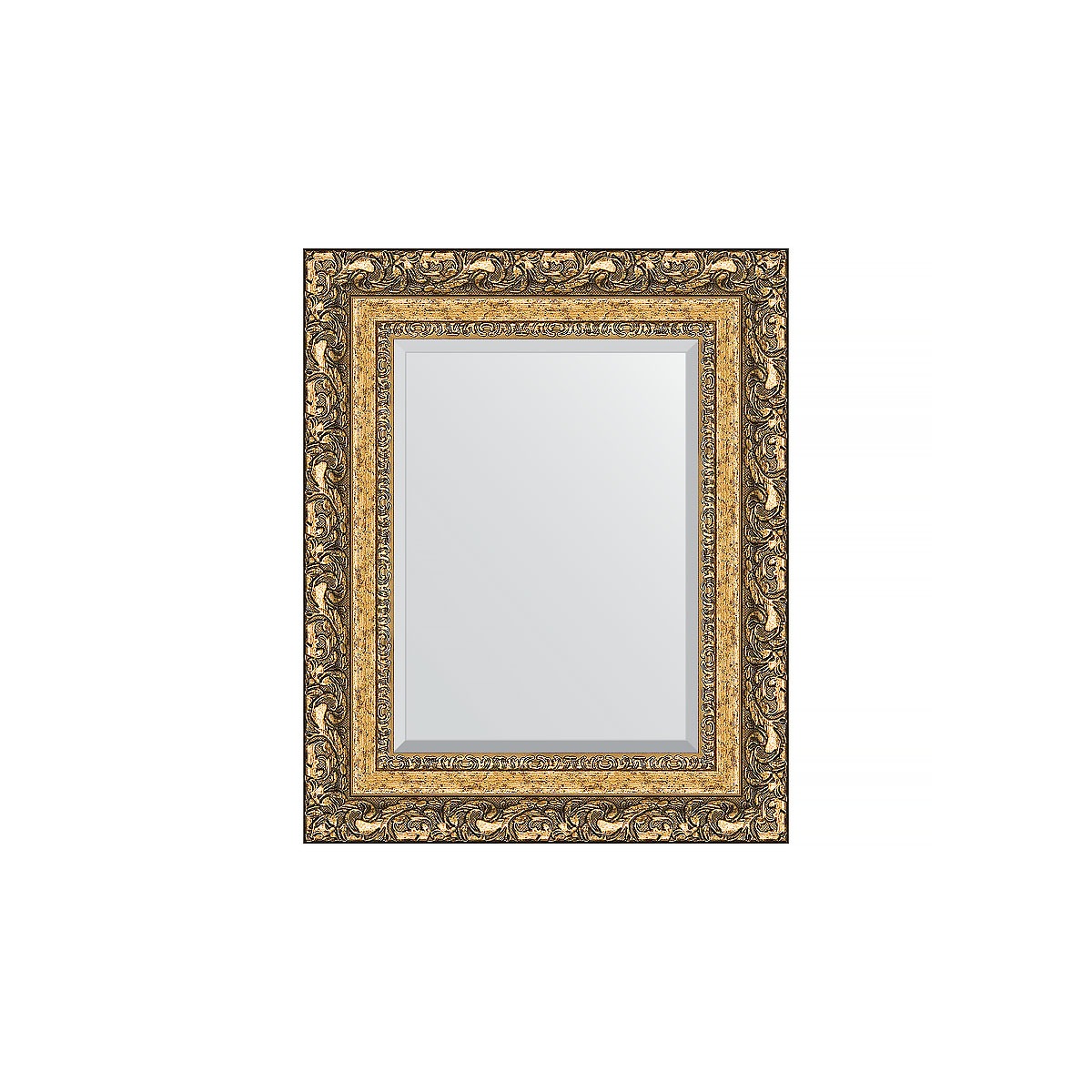 Зеркало с фацетом в багетной раме Evoform виньетка бронзовая 85 мм 45х55 см