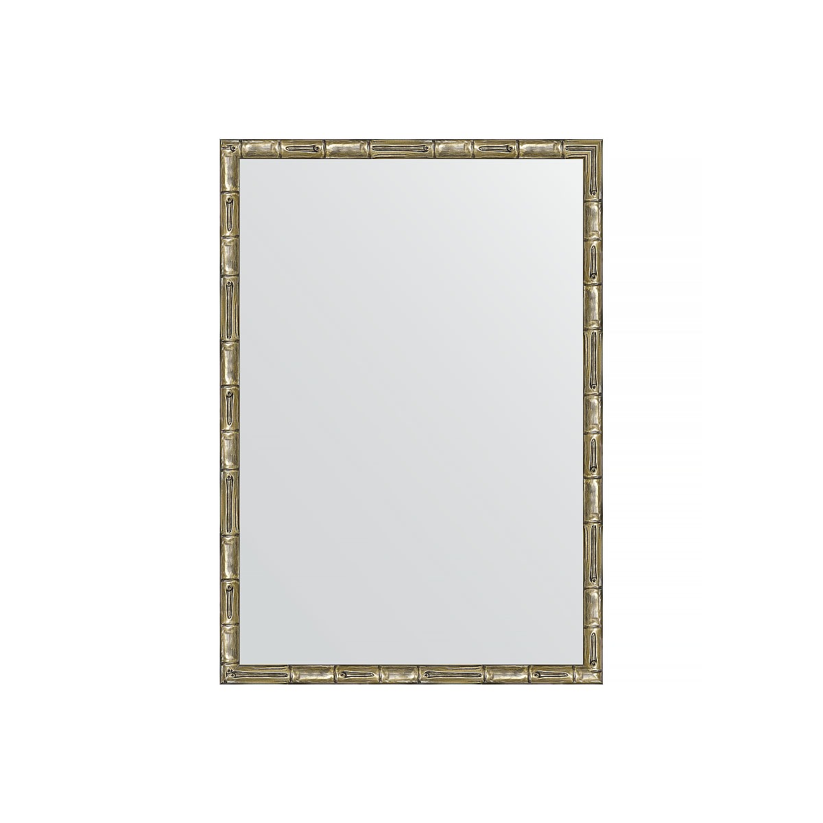 Зеркало в багетной раме Evoform серебряный бамбук 24 мм 47х67 см зеркало с фацетом в багетной раме evoform серебряный бамбук 73 мм 58х143 см