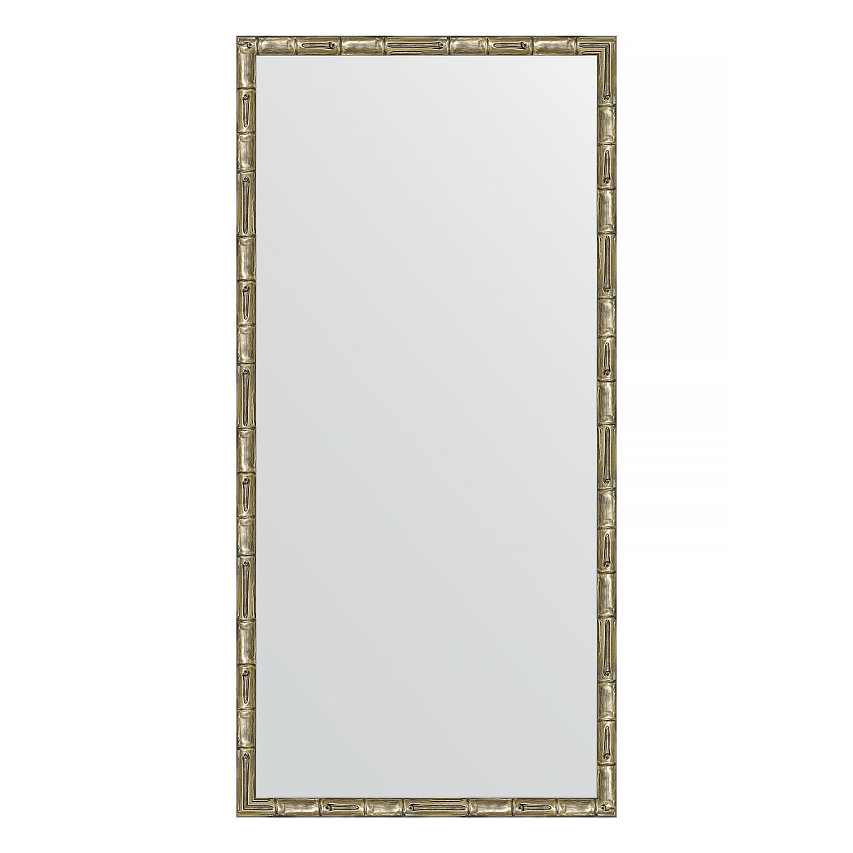 Зеркало в багетной раме Evoform серебряный бамбук 24 мм 47х97 см зеркало с фацетом в багетной раме evoform серебряный бамбук 73 мм 113х173 см