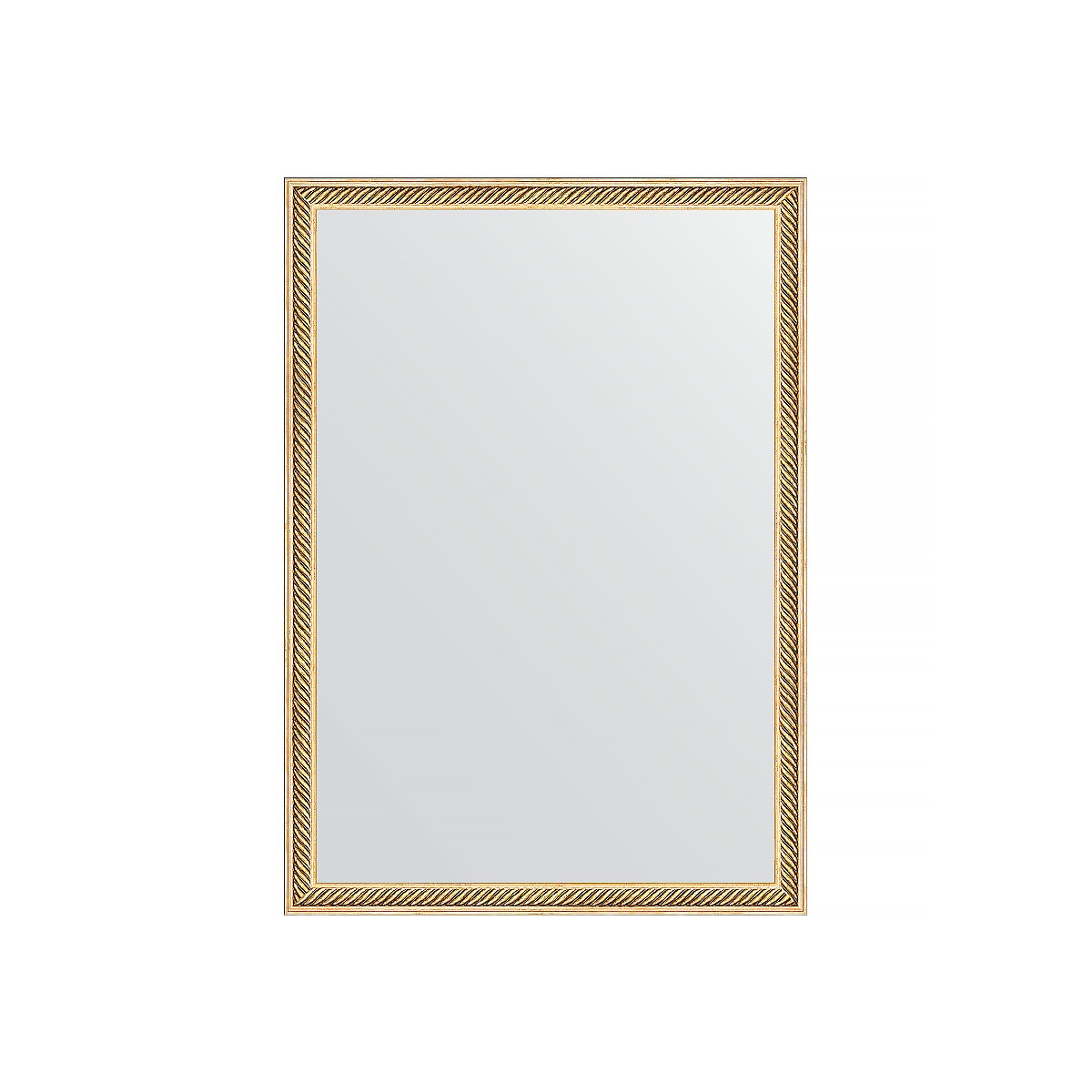 Зеркало в багетной раме Evoform витое золото 28 мм 48х68 см зеркало 48х68 см махагон evoform definite by 0621