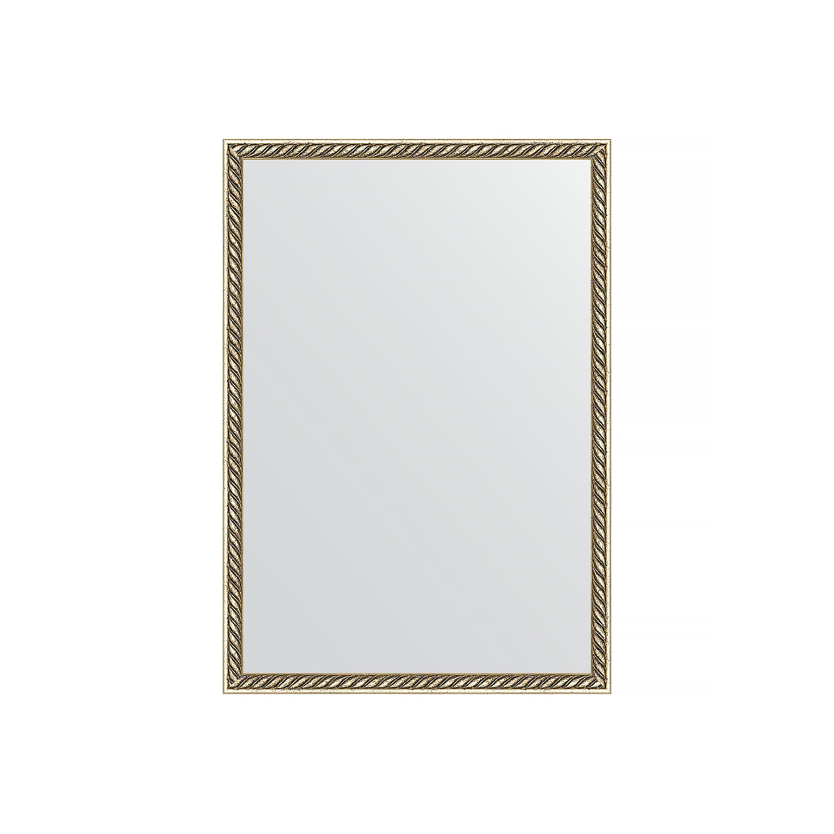 Зеркало в багетной раме Evoform витая латунь 26 мм 48х68 см зеркало 48х68 см сосна evoform definite by 0618